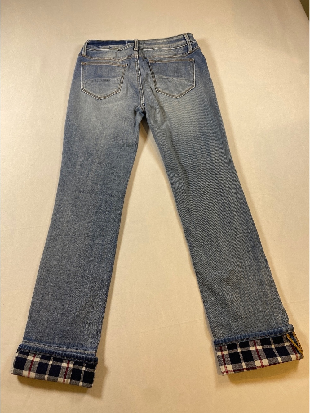 Driftwood Colette Plaid Cuff Women Jeans Size 26 - Picture 2 of 9